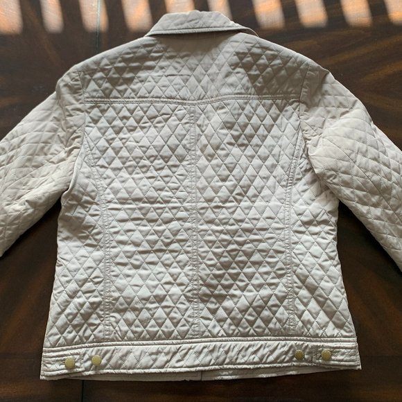 Talbots Khaki Quilted Jacket Size 6P - Picture 7 of 8